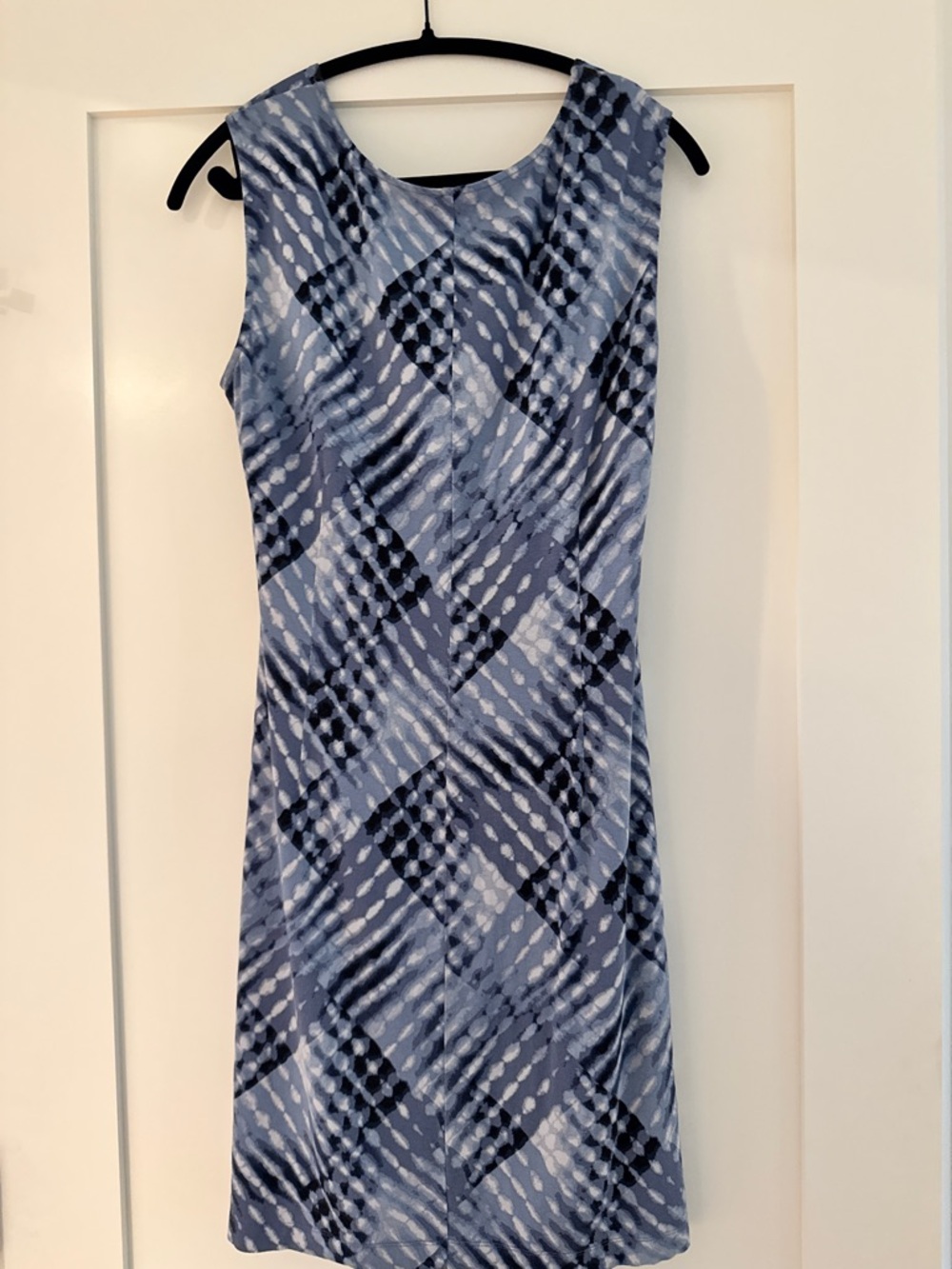 Nic & Zoe Blue Patterned Sleeveless Shift Dress